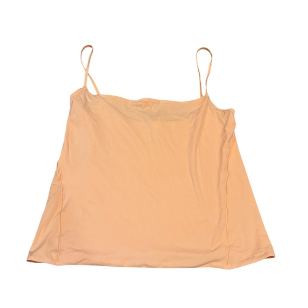 Lululemon orange wundermost spaghetti strap cami tank nulu fabric